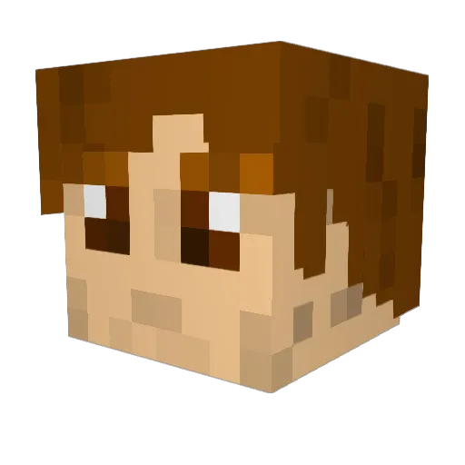 Plyzer Minecraft avatar head, 3D render