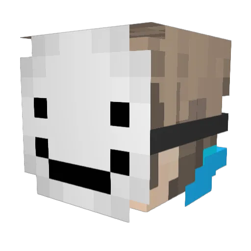 Pm3156 Minecraft avatar head, 3D render