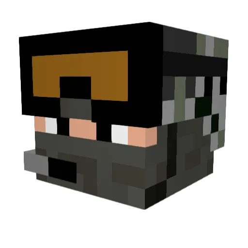 Pman2025 Minecraft avatar head, 3D render