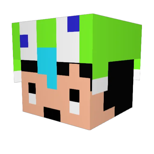 Pman_1105 Minecraft avatar head, 3D render