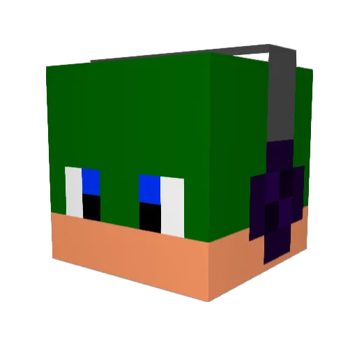 PmenSQ Minecraft avatar head, 3D render