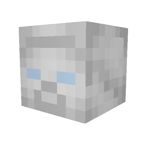 Pmentinha Minecraft avatar head, 3D render