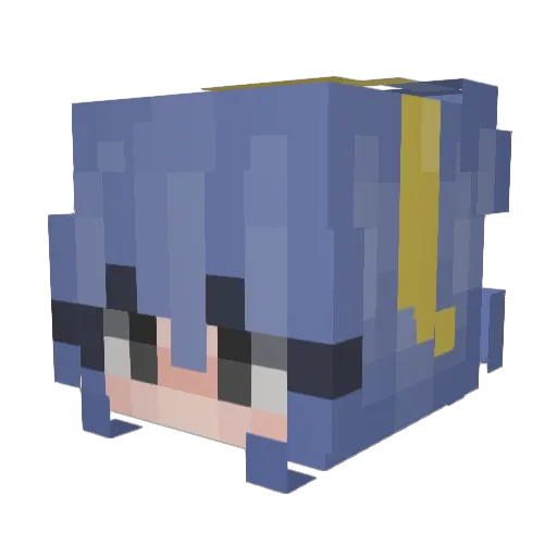 Pmooch Minecraft avatar head, 3D render