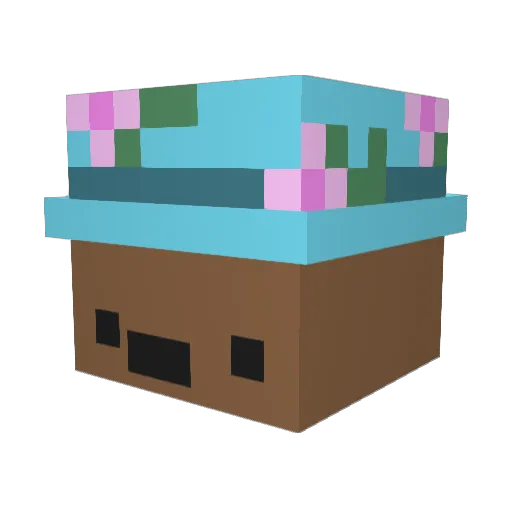 Pnapplemcflaps Minecraft avatar head, 3D render