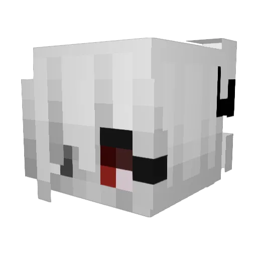 Pnevmania Minecraft avatar head, 3D render