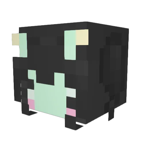 Pnklvr Minecraft avatar head, 3D render