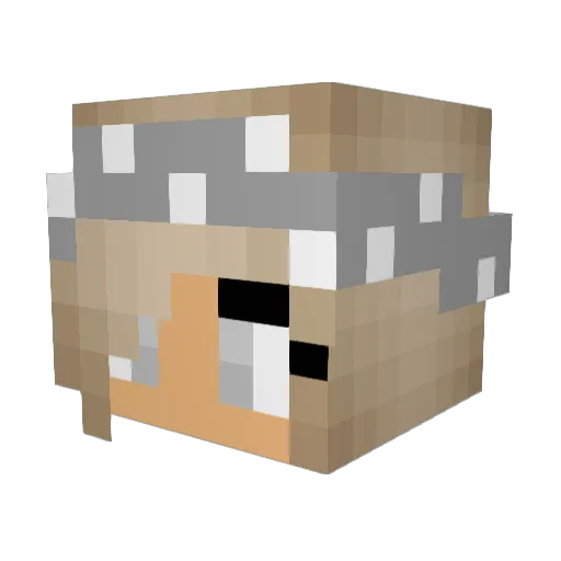 Pnksapphire Minecraft avatar head, 3D render
