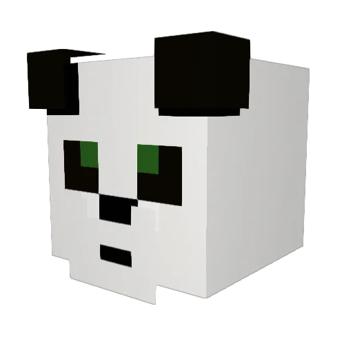 PoDPS Minecraft avatar head, 3D render