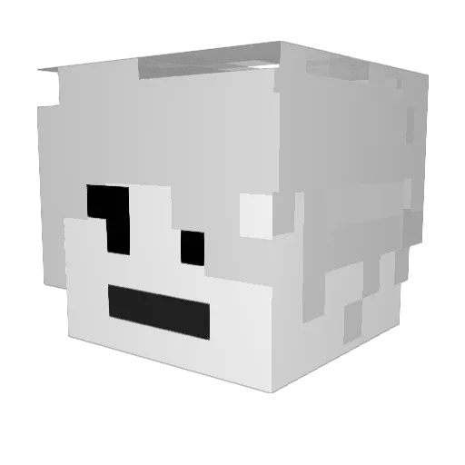 PoIIoMessico Minecraft avatar head, 3D render