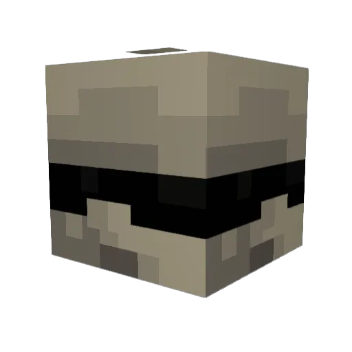 PoJIuBbe Minecraft avatar head, 3D render