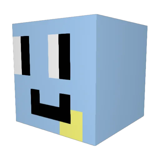 PoKeMaStE Minecraft avatar head, 3D render