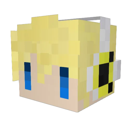 PoKevin_V Minecraft avatar head, 3D render