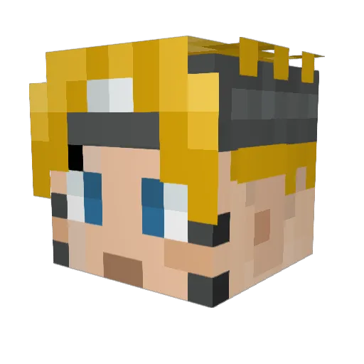 PoKhang Minecraft avatar head, 3D render