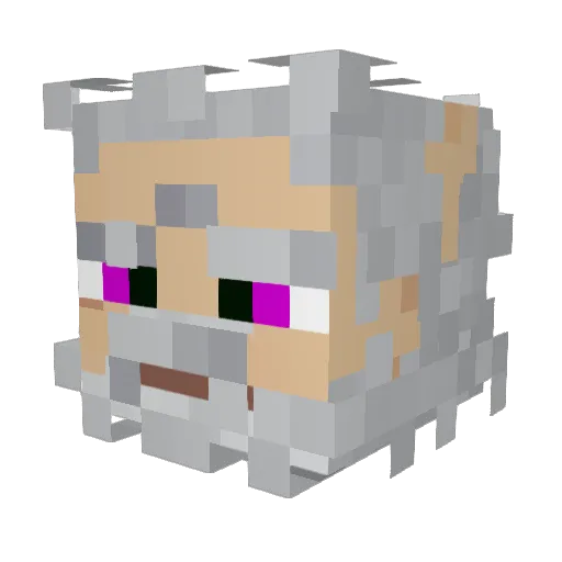 PoLagabbi Minecraft avatar head, 3D render