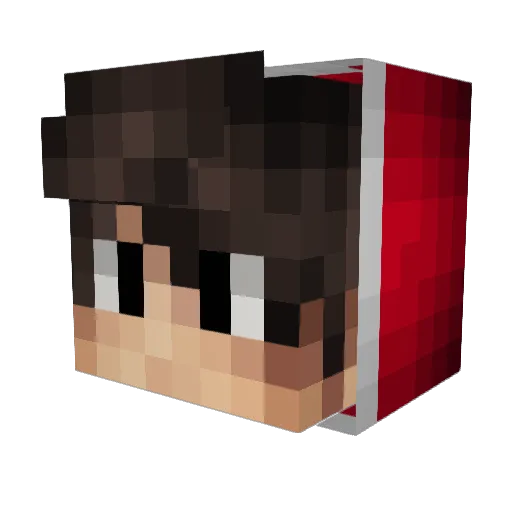 PoLuxx Minecraft avatar head, 3D render