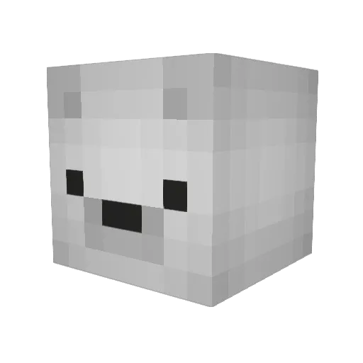 PoPochkoi Minecraft avatar head, 3D render