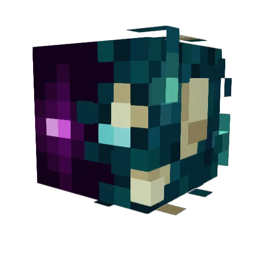 PoPsson Minecraft avatar head, 3D render