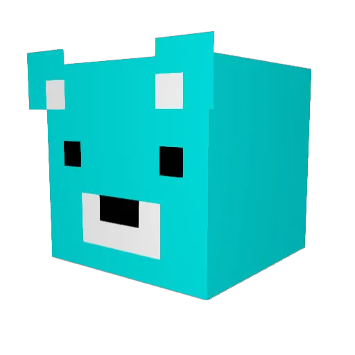 PoRo_Rya Minecraft avatar head, 3D render