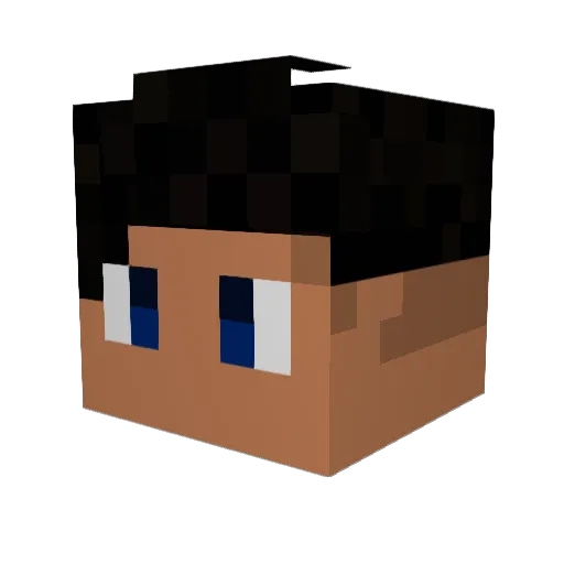 PoSeiiDooN Minecraft avatar head, 3D render