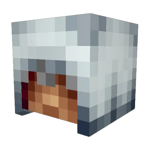 PoTGenji Minecraft avatar head, 3D render