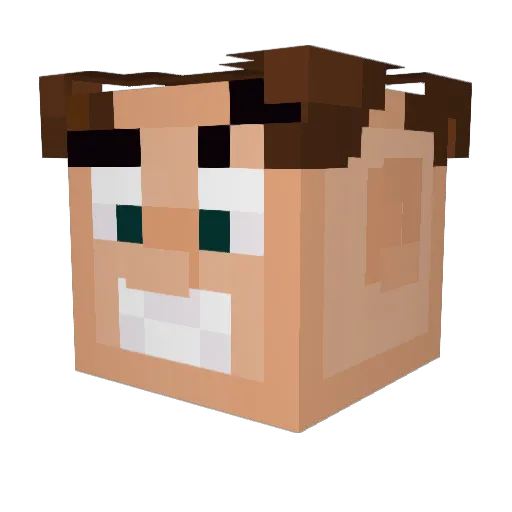 PoTaToPaCe Minecraft avatar head, 3D render