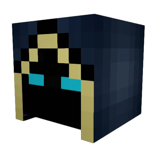 PoWeR1337 Minecraft avatar head, 3D render