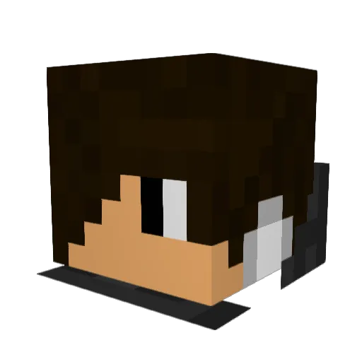 PoXion Minecraft avatar head, 3D render