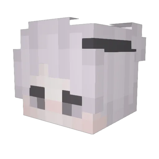 PoZorro Minecraft avatar head, 3D render