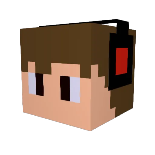 PoZsoGame Minecraft avatar head, 3D render