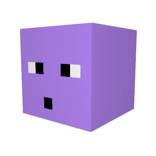 Po_Mu Minecraft avatar head, 3D render