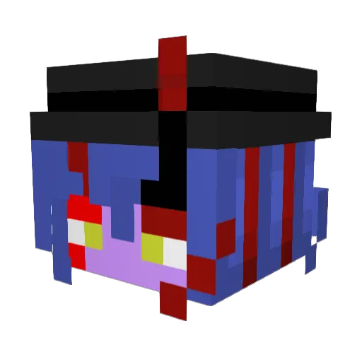 Po_Rabbit Minecraft avatar head, 3D render