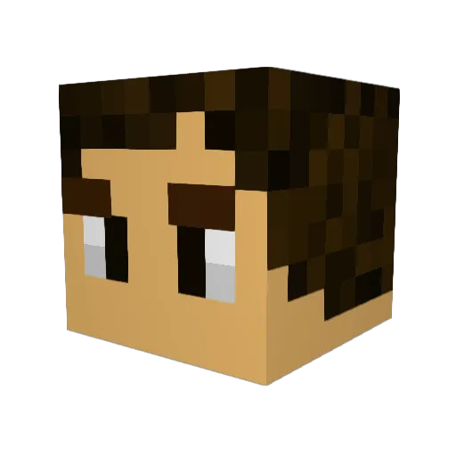 PoachedEggy Minecraft avatar head, 3D render