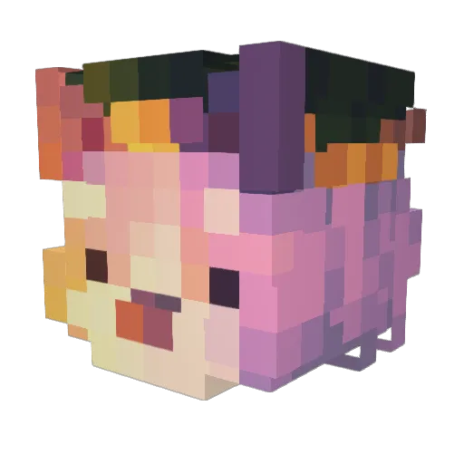 PoachingEgg Minecraft avatar head, 3D render