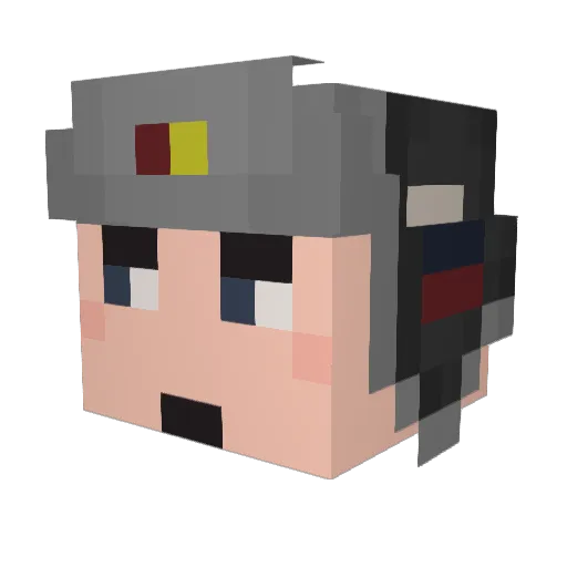 PoatBoat Minecraft avatar head, 3D render