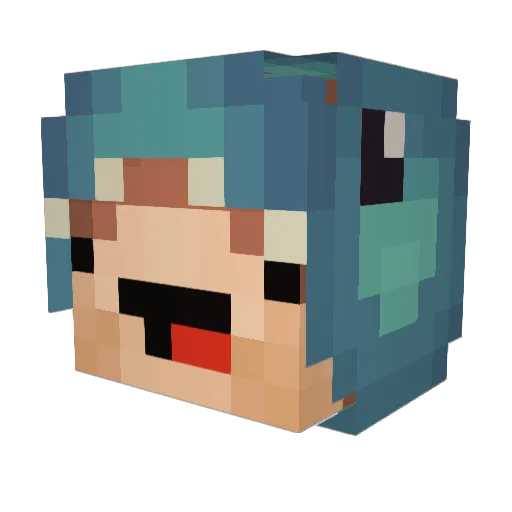 Pobbly Minecraft avatar head, 3D render