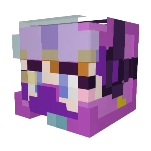 Pobenix Minecraft avatar head, 3D render