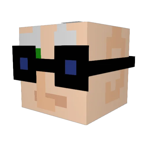 Pobenmen Minecraft avatar head, 3D render