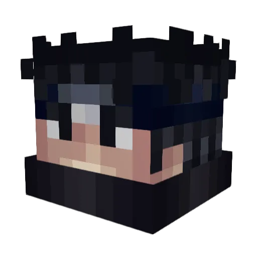 Poblacsek Minecraft avatar head, 3D render
