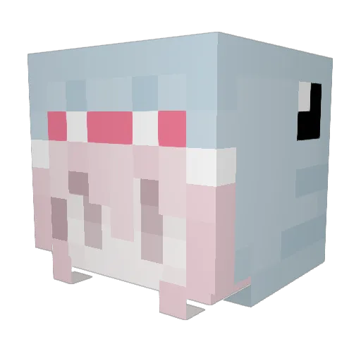 Pobrissima Minecraft avatar head, 3D render