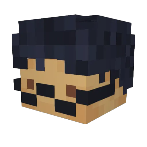 Pocaido Minecraft avatar head, 3D render
