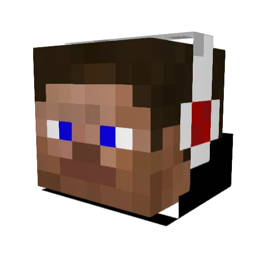 Pochettas Minecraft avatar head, 3D render