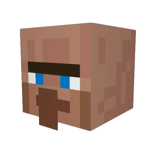 Pochite Minecraft avatar head, 3D render