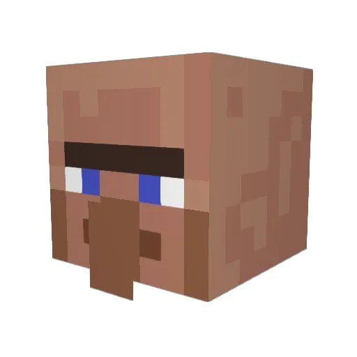 Pochni Minecraft avatar head, 3D render