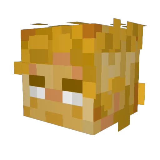 Pock3tF3nt Minecraft avatar head, 3D render