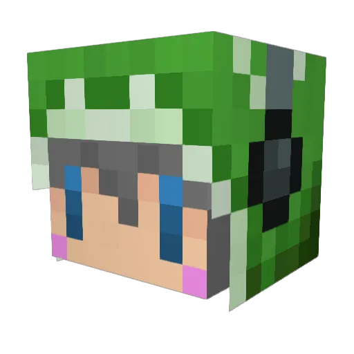 Pocket4180 Minecraft avatar head, 3D render