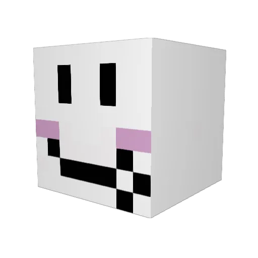 PocketChickenman Minecraft avatar head, 3D render
