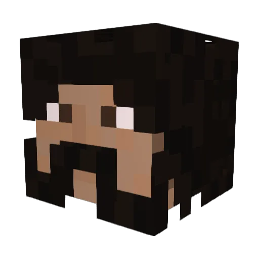 PocketGrump Minecraft avatar head, 3D render