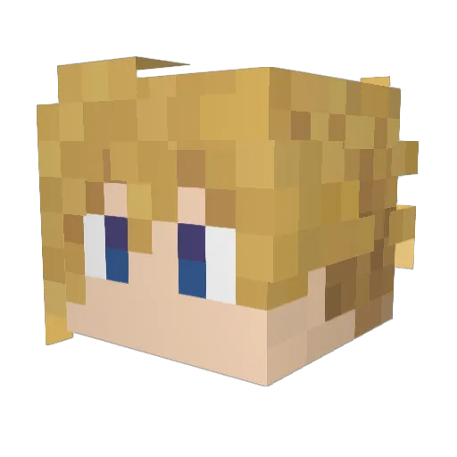 Pocket_Bard Minecraft avatar head, 3D render