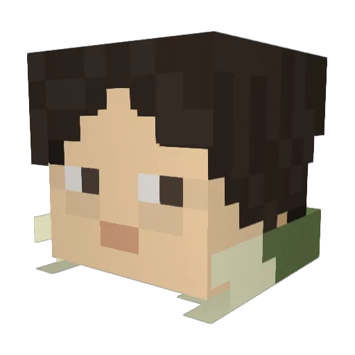 Pocket_Deadlock Minecraft avatar head, 3D render