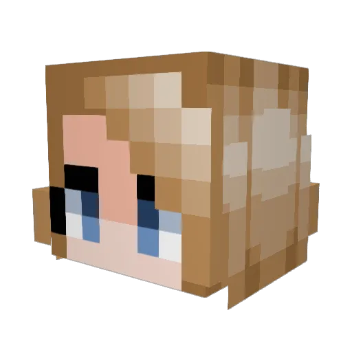 Pocket_Goddess Minecraft avatar head, 3D render
